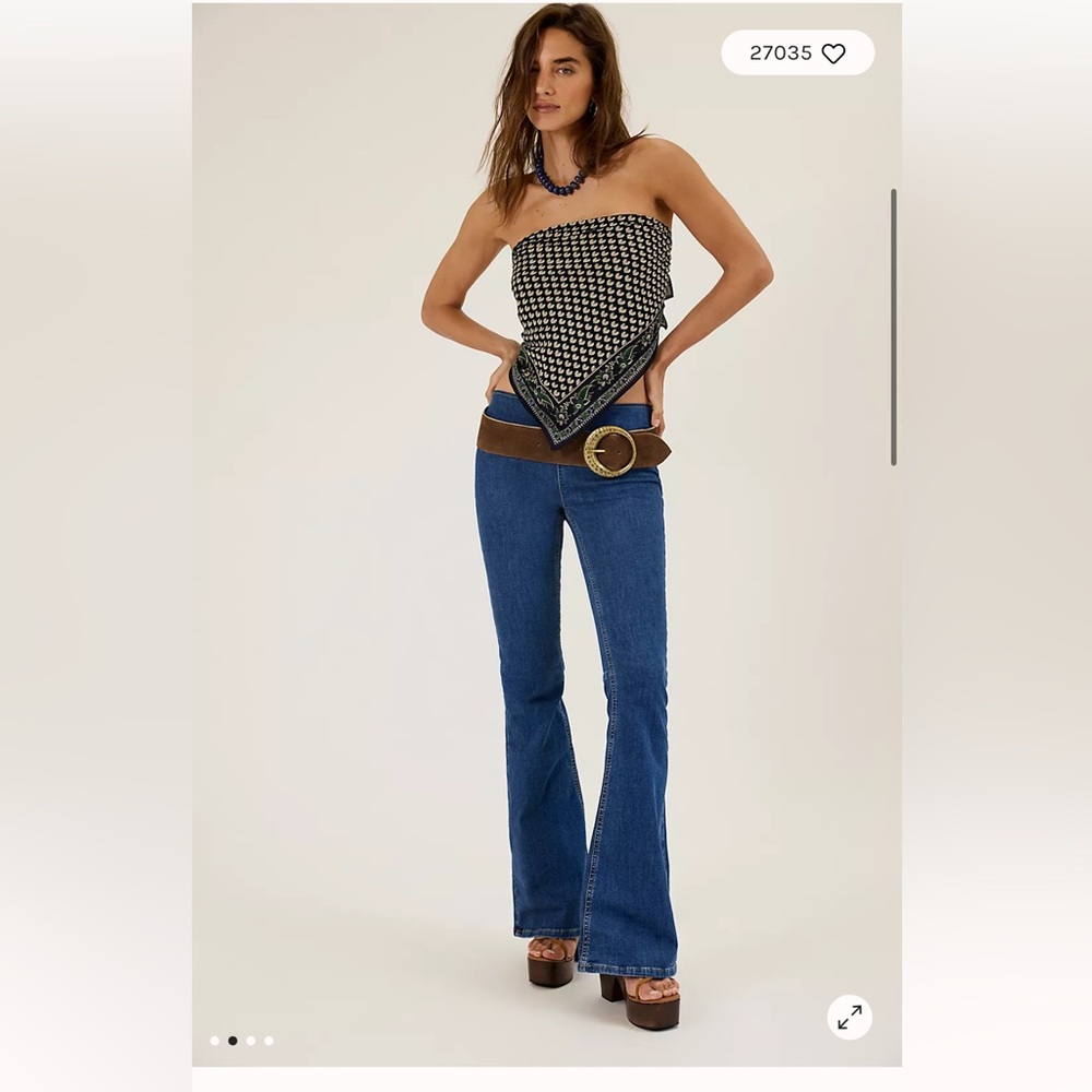 We The Free Penny Pull-On Flare Jeans Size 27 - Picture 2 of 13